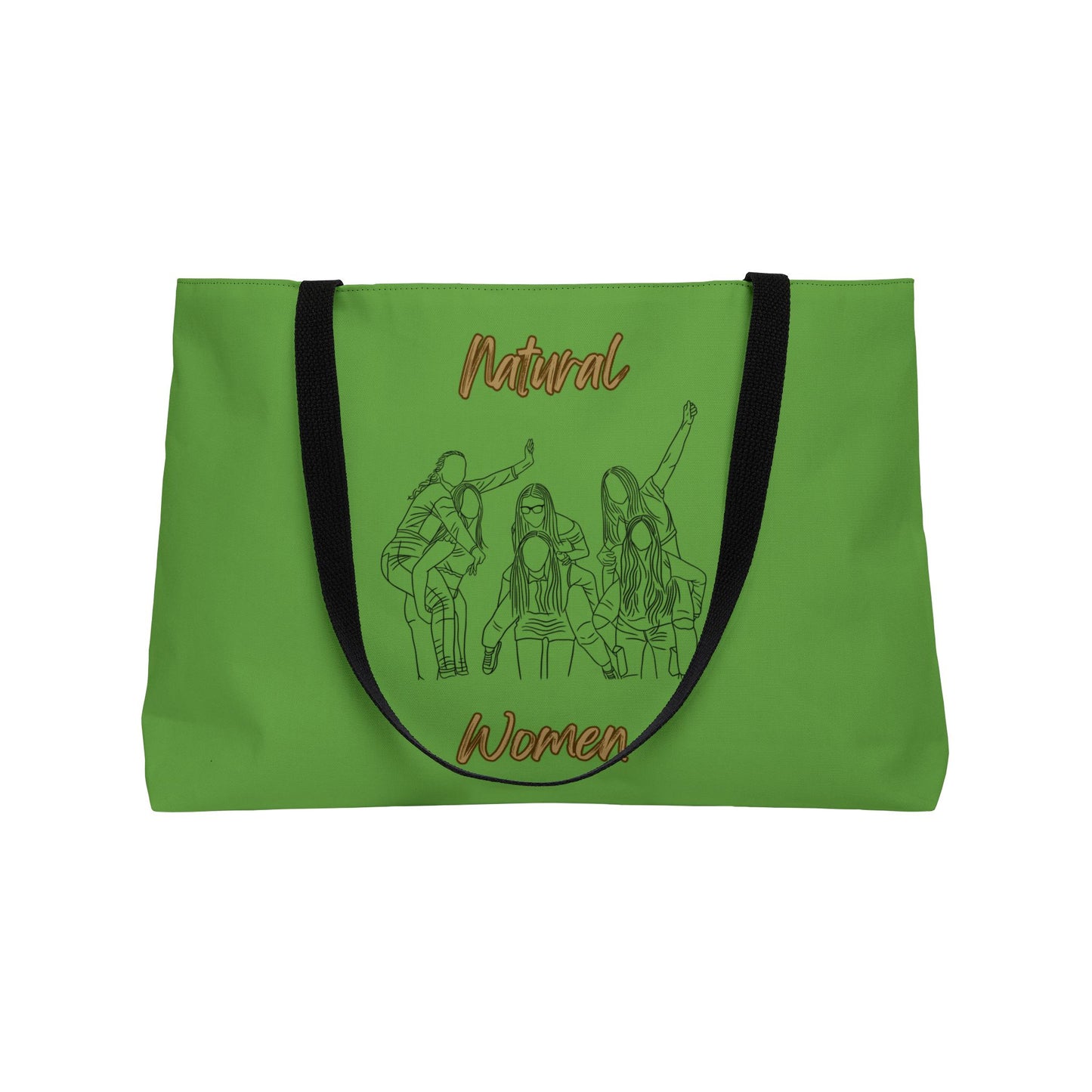 Natural Women Piggy Back (BL) Weekender Tote Bag GREEN