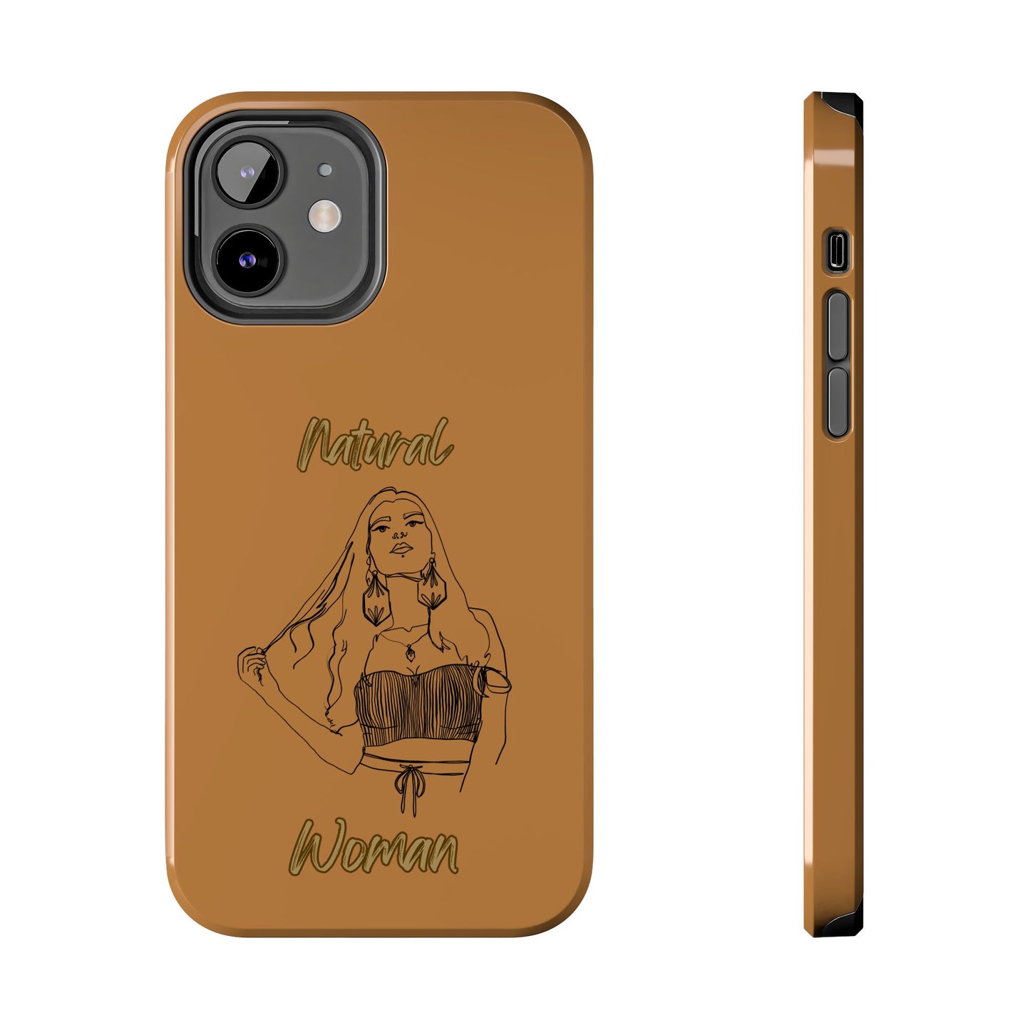 Natural Woman Thinking (BL)Tough Phone Cases LIGHT BROWN