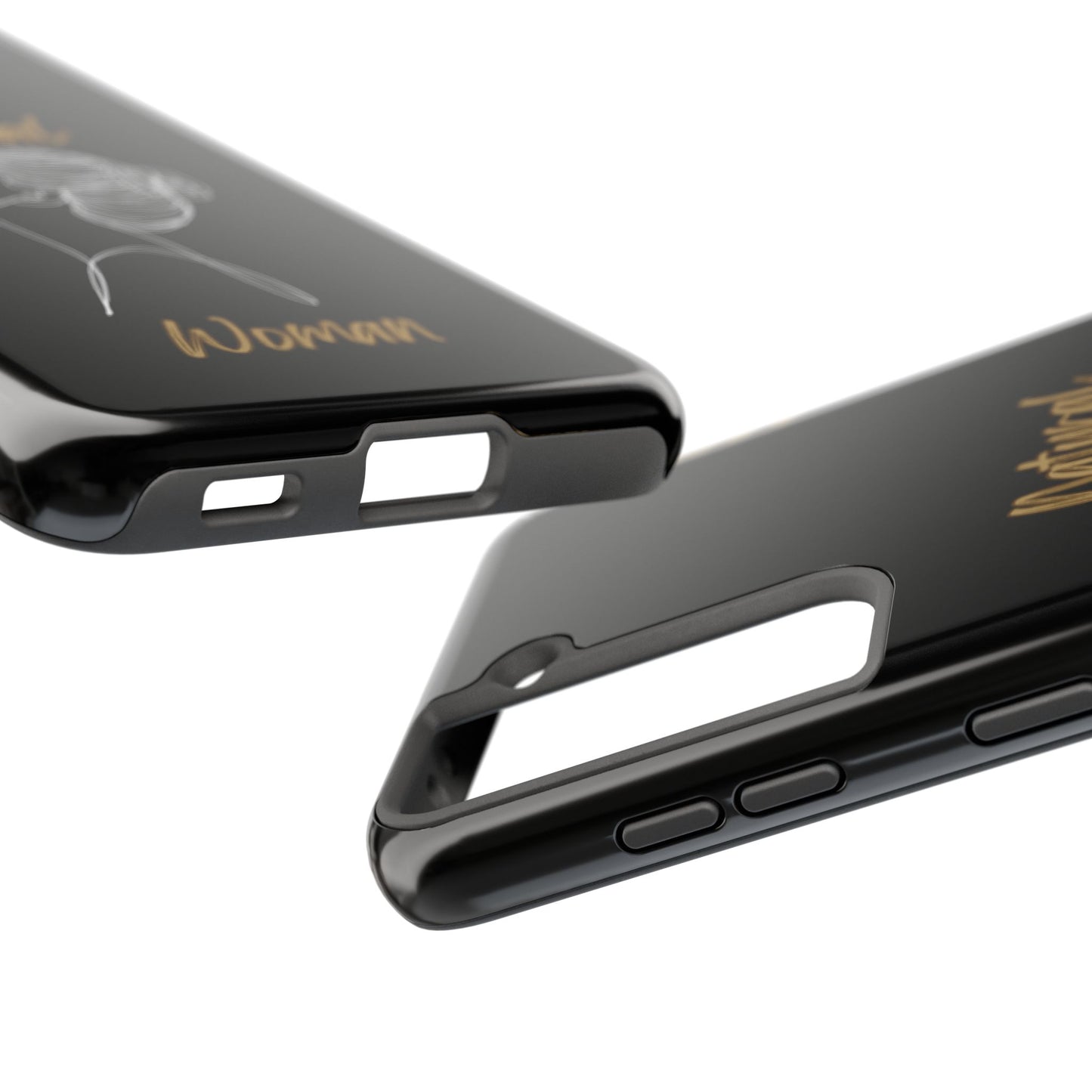 Natural Woman Wet Bun (WL) Tough Phone Cases BLACK