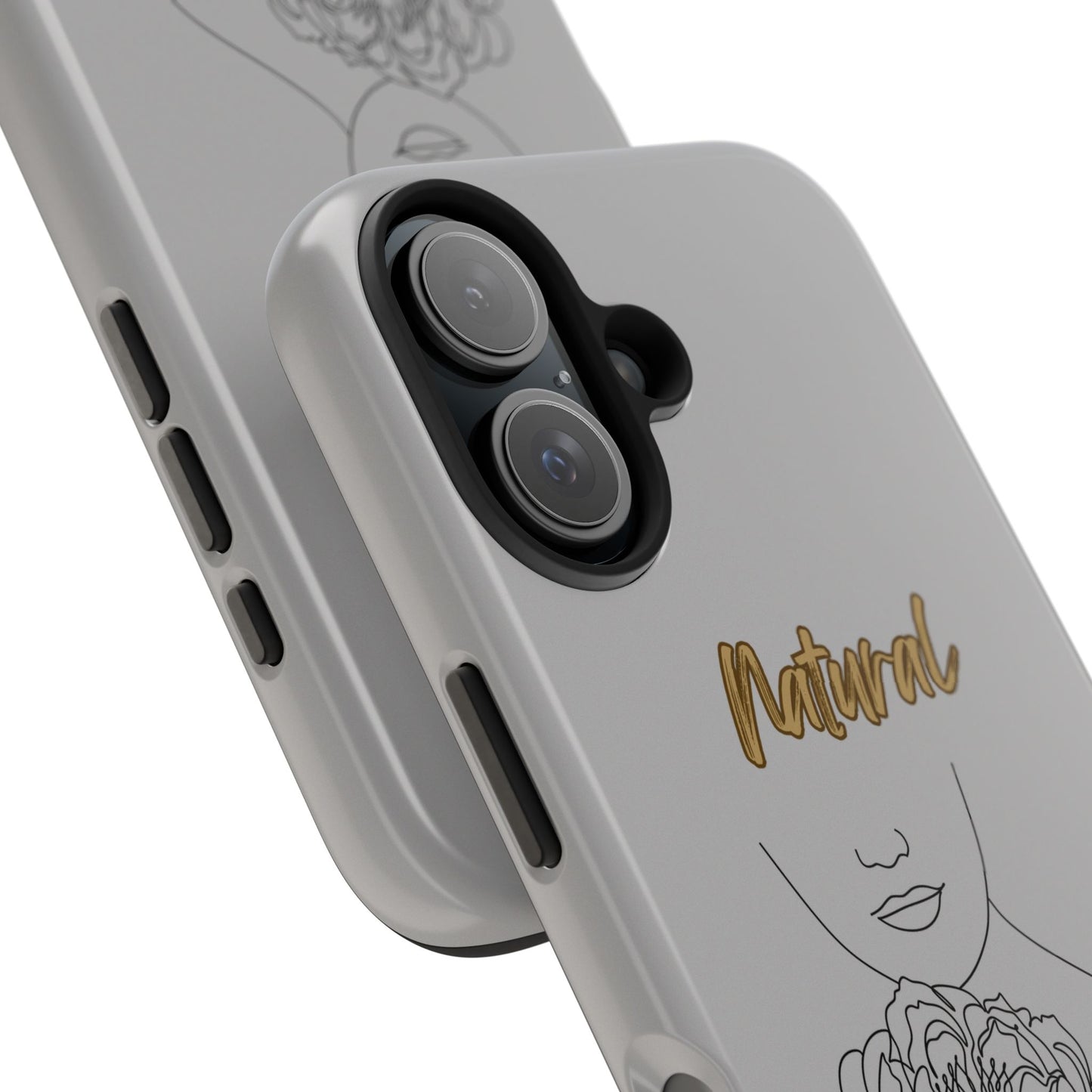 Natural Woman Kissed Flower (BL)Tough Phone Cases LIGHT GREY