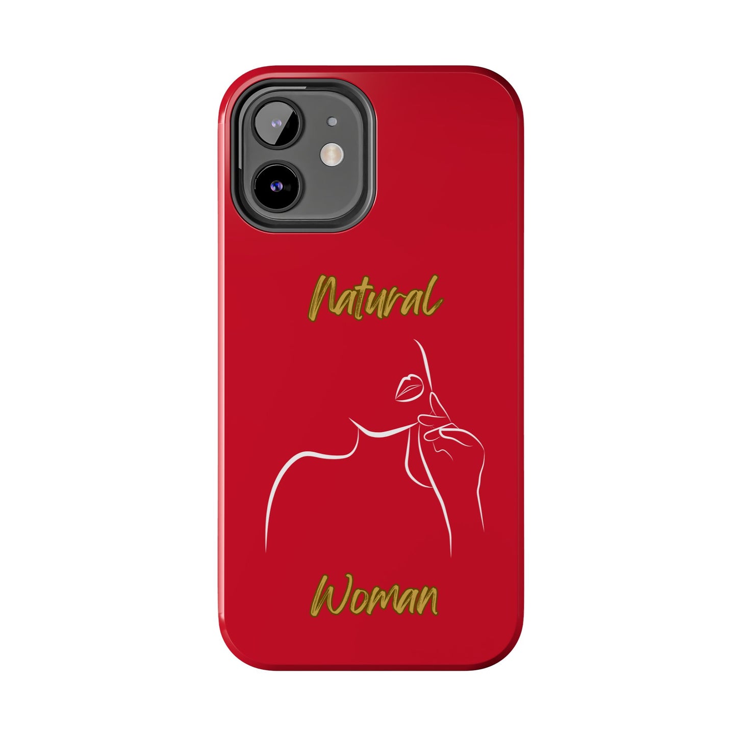 Natural Woman Chin Up (WL)Tough Phone Cases DARK RED
