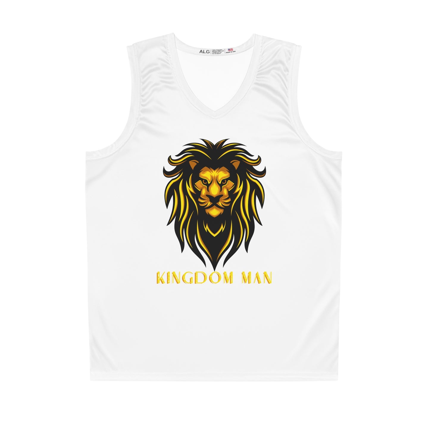 Kingdom Man (Gold) Basketball Jersey WHITE