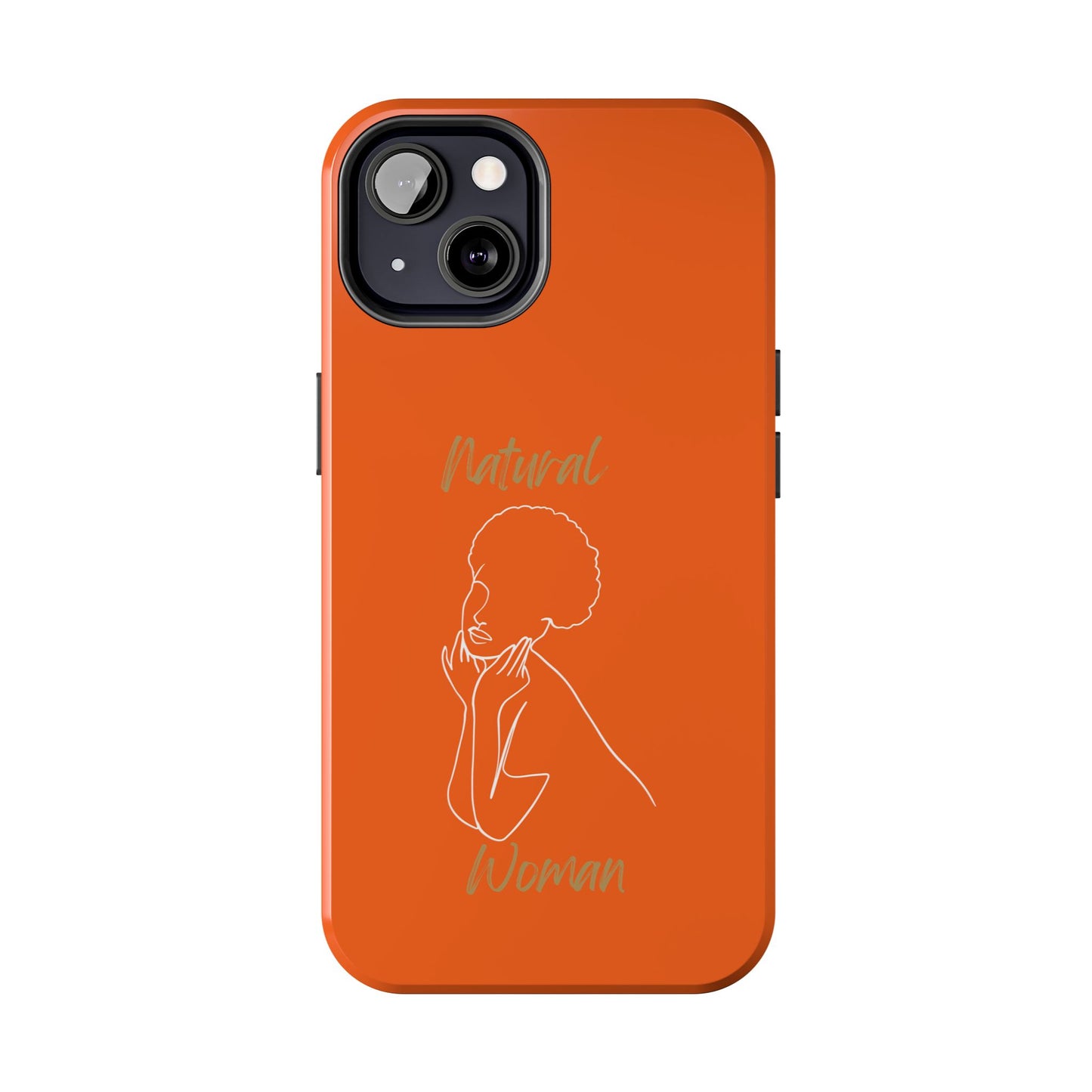 Natural Woman Cute Afro(WL)Tough Phone Cases ORANGE