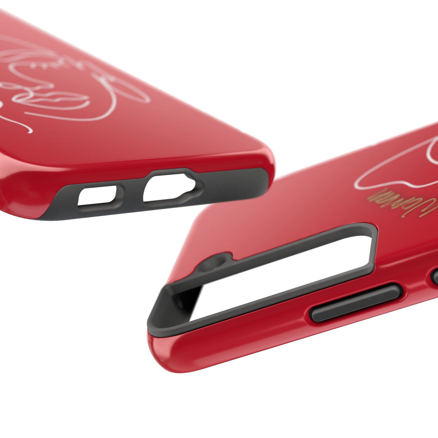 Natural Woman Half Face (WL)Tough Phone Case DARK RED