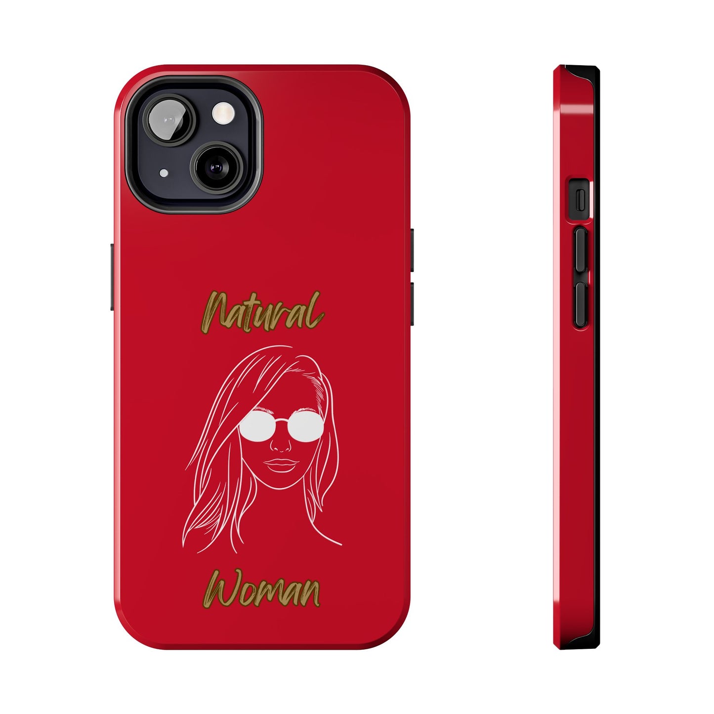 Natural Woman Shades (WL)Tough Phone Cases DARK RED