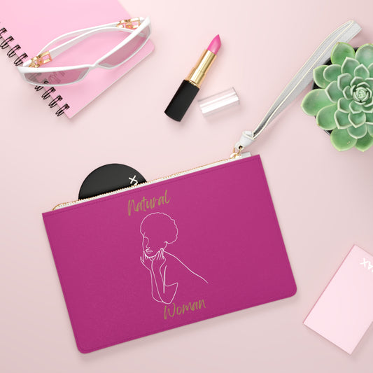 Natural Woman Cute Afro (WL) Clutch Bag PINK