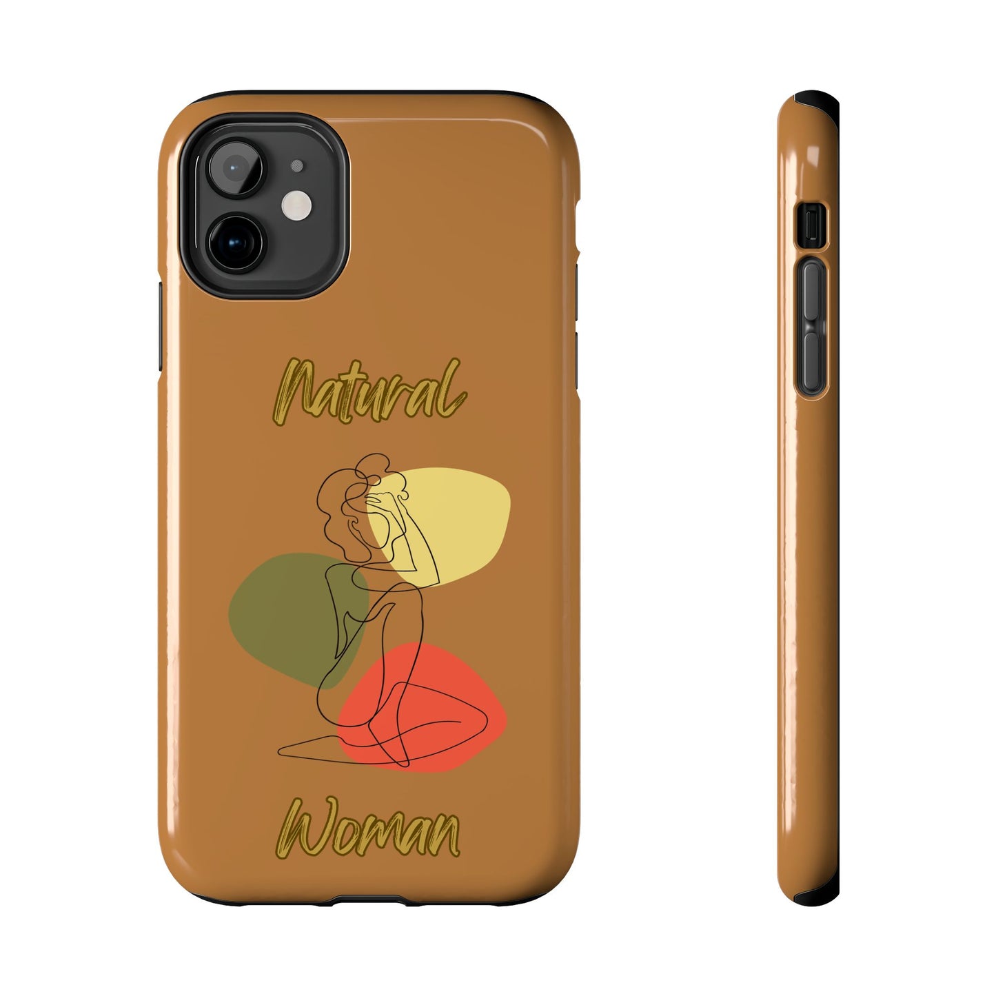Natural Woman Colorful Pose (BL)Tough Phone Cases LIGHT BROWN