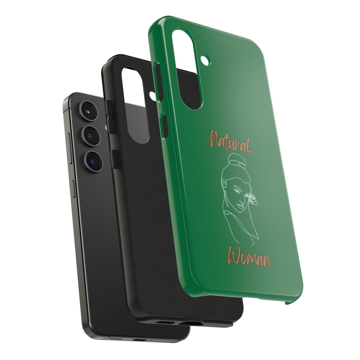 Natural Woman Sassy Bun (WL) Tough Phone Cases DARK GREEN