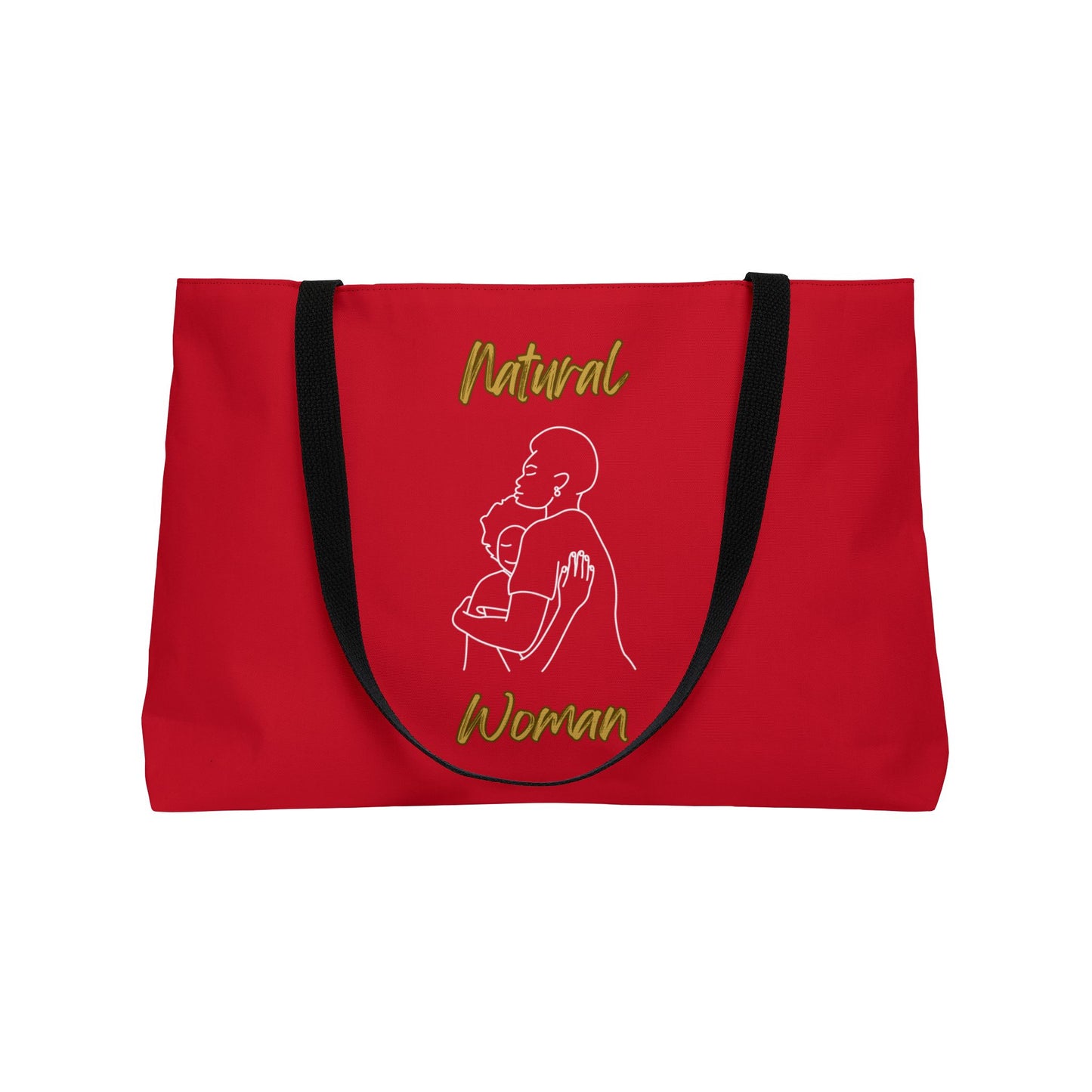 Natural Woman Safe With Momma (WL) Weekender Tote Bag DARK RED