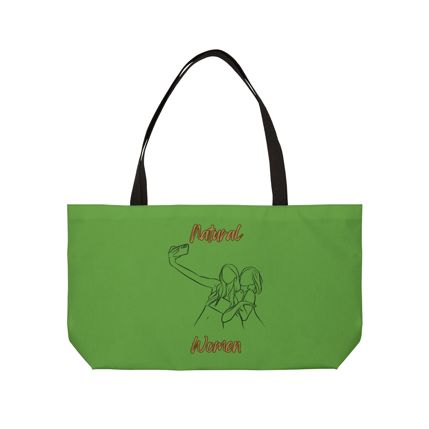 Natural Women Friends Selfie (BL) Weekender Tote Bag GREEN