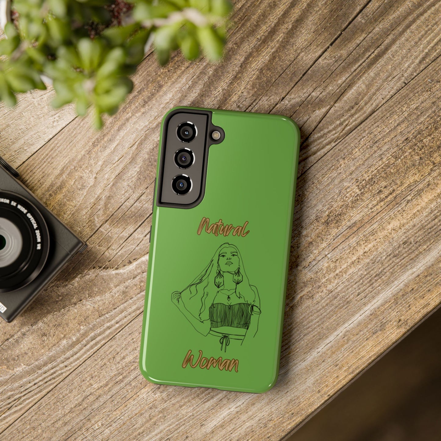 Natural Woman Thinking (BL)Tough Phone Cases GREEN
