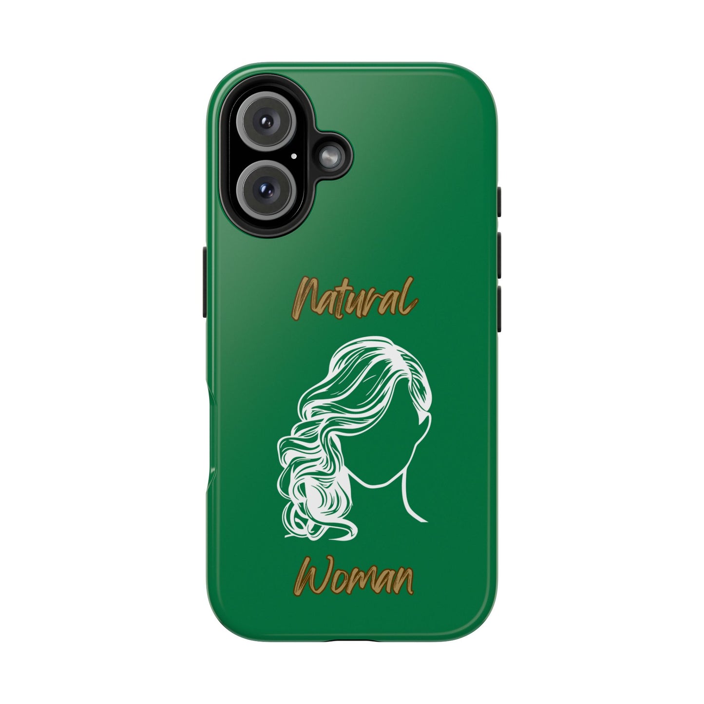 Natural Woman Long Curl (WL)Tough Phone Cases DARK GREEN