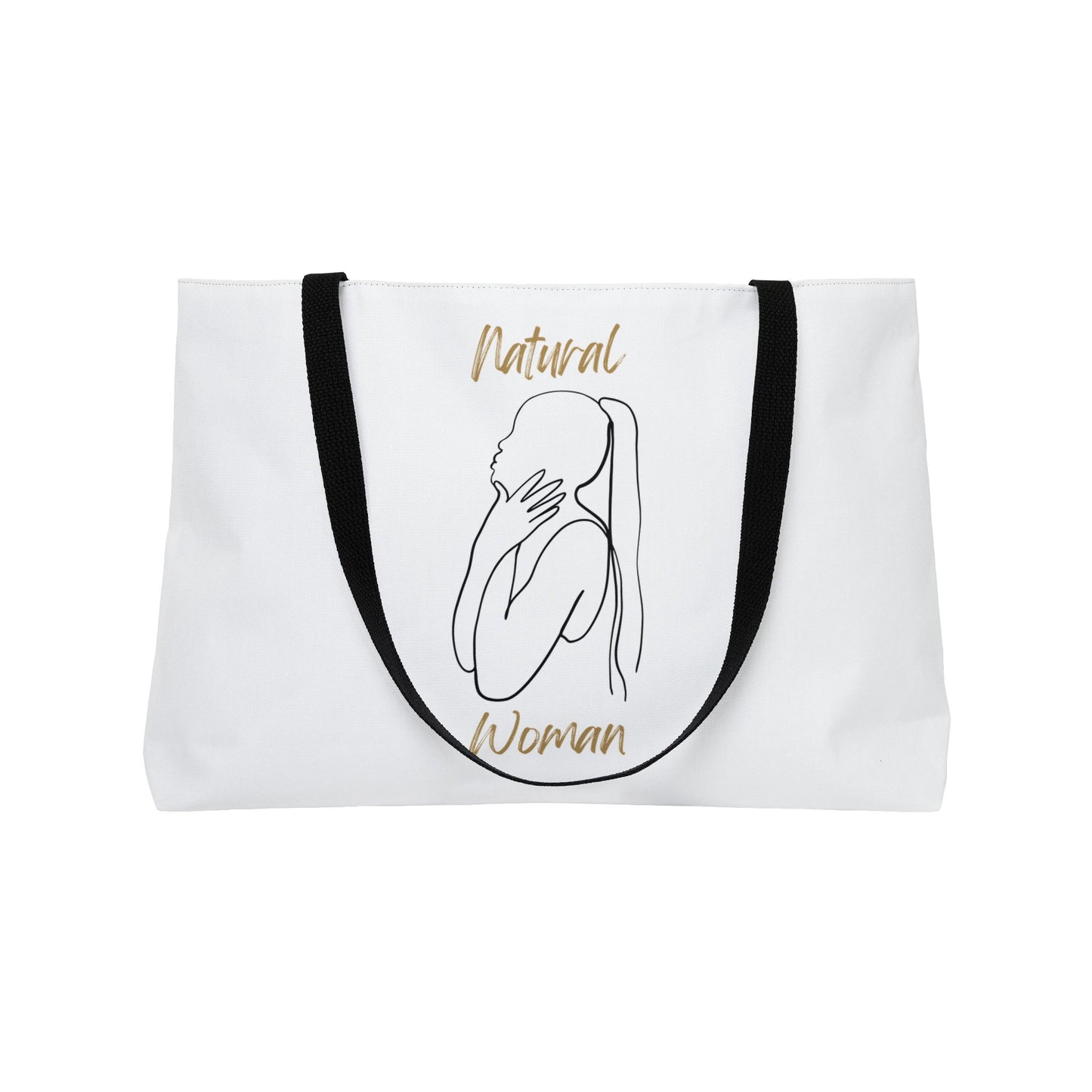 Natural Woman Ponytail (BL) Weekender Tote Bag WHITE