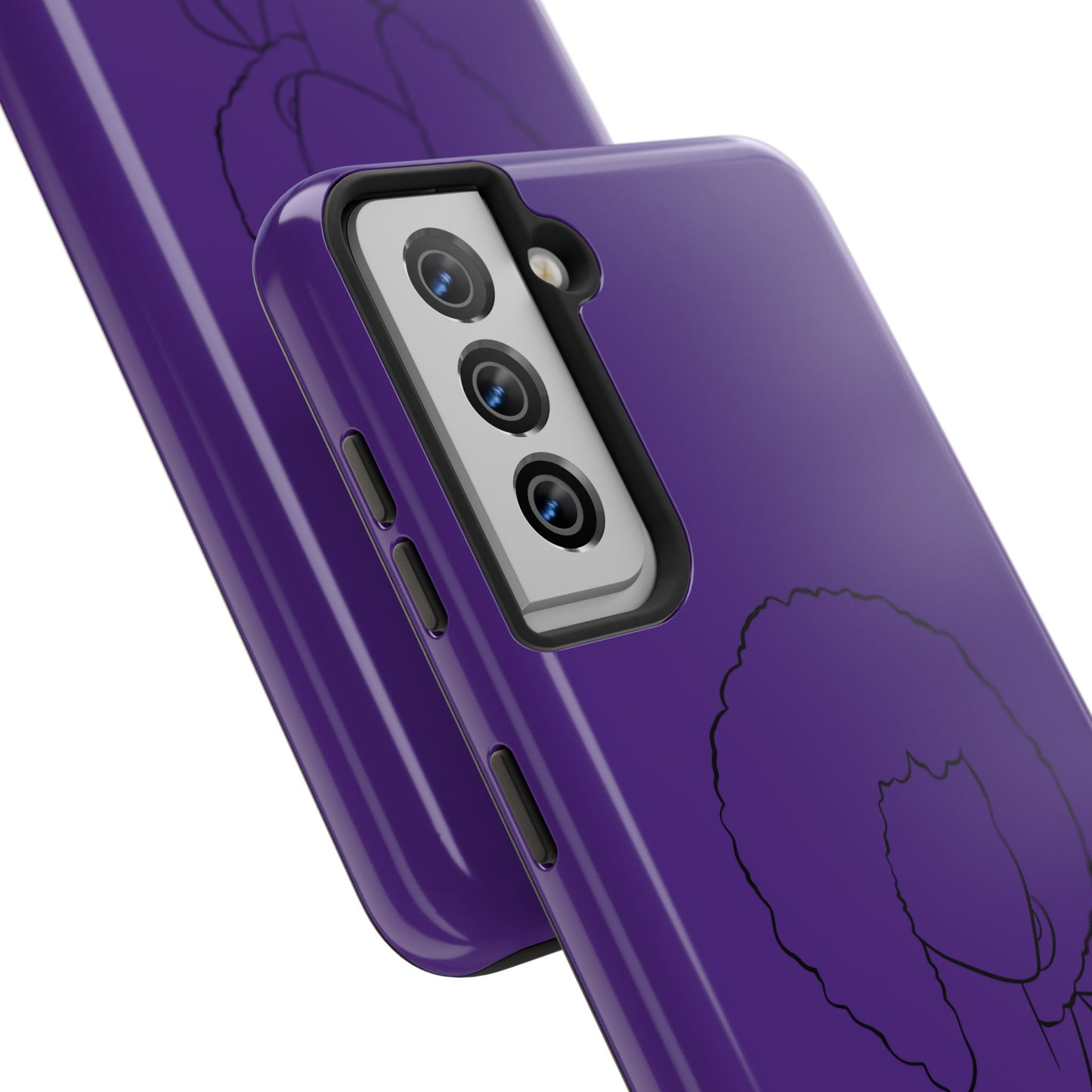 Natural Woman Afro (BL)Tough Phone Cases PURPLE