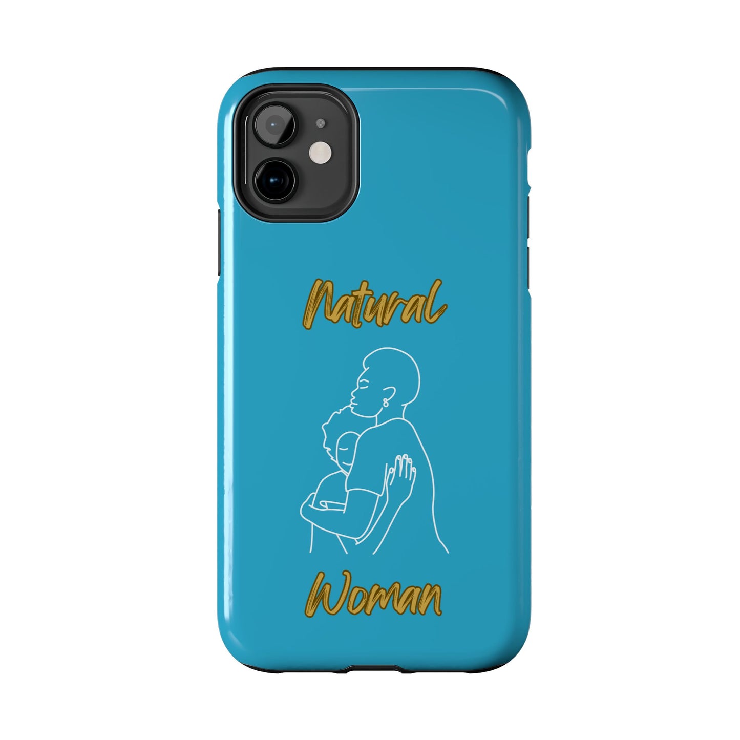 Natural Woman Safe With Momma (WL) Tough Phone Cases TURQUOISE