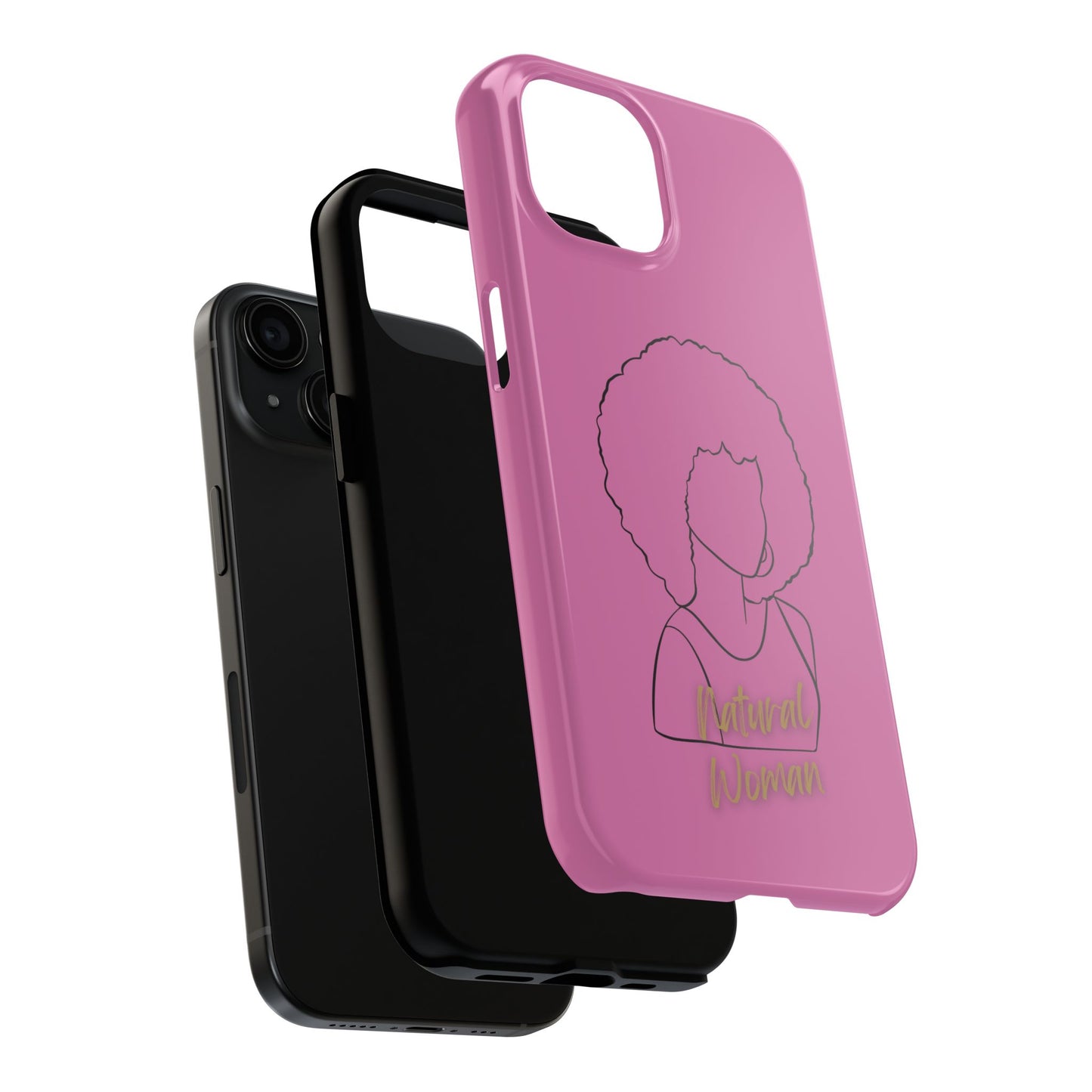 Natural Woman Afro (BL)Tough Phone Cases LIGHT PINK