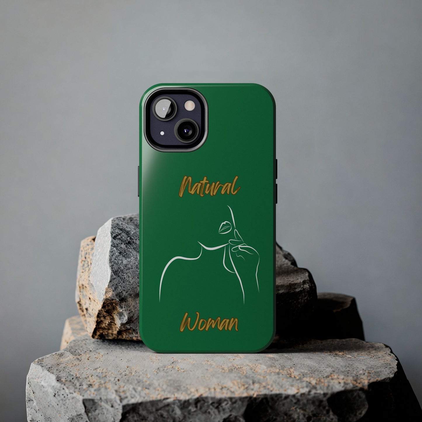 Natural Woman Chin Up (WL)Tough Phone Cases DARK GREEN