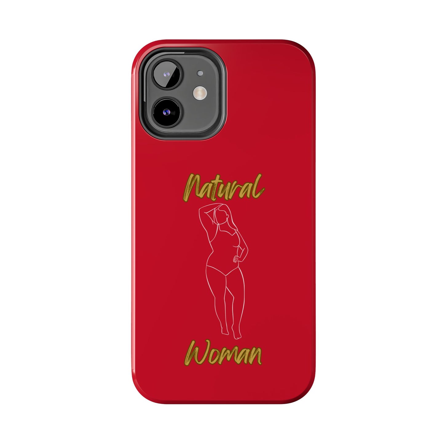 Natural Woman Looking Good (WL)Tough Phone Cases DARK RED