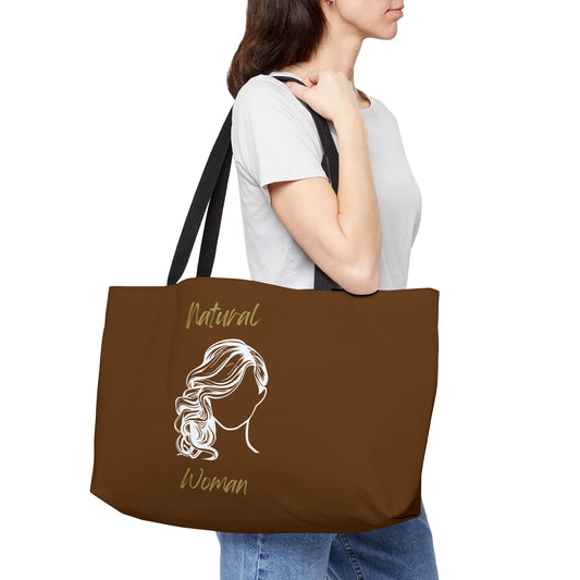 Natural Woman Long Curl (WL) Weekender Tote Bag BROWN