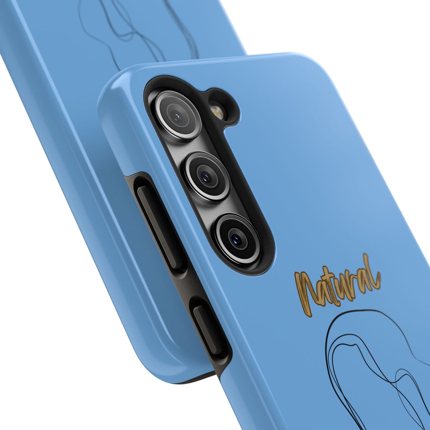 Natural Woman Hanging Hair (BL) Tough Phone Cases LIGHT BLUE