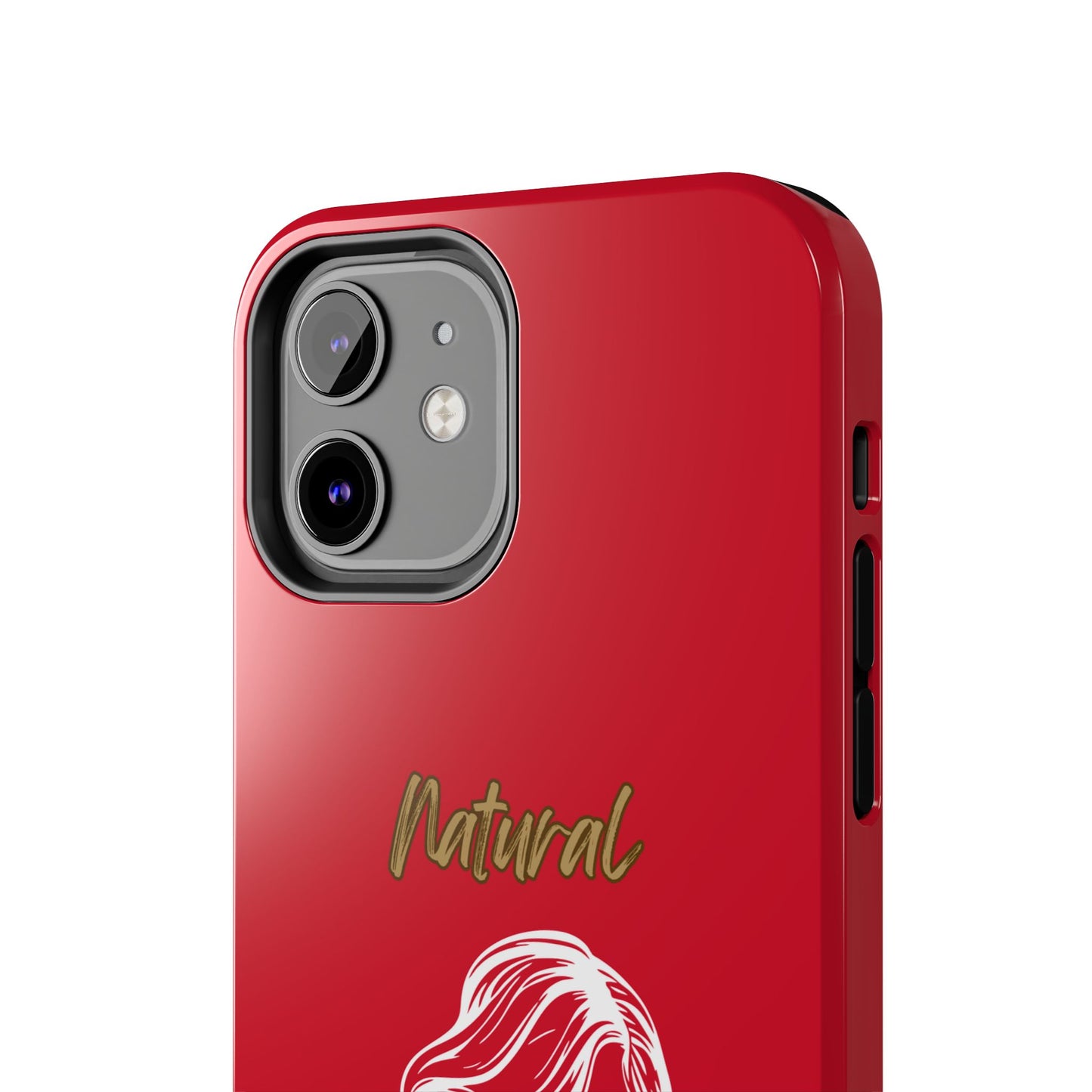 Natural Woman Long Curl (WL)Tough Phone Cases DARK RED