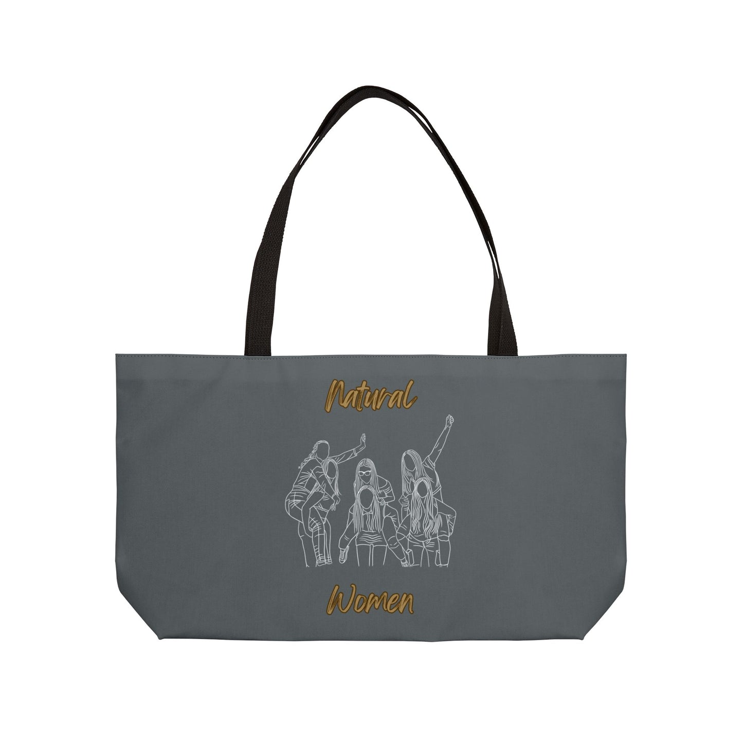 Natural Women Piggy Back (WL) Weekender Tote Bag DARK GREY