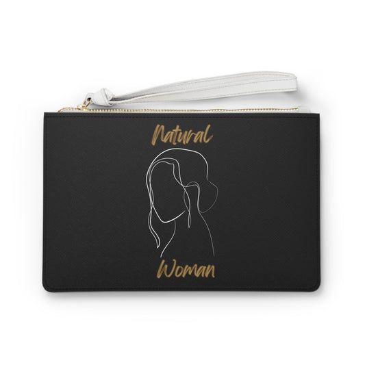 Natural Woman Hanging Hair (WL) Clutch Bag BLACK