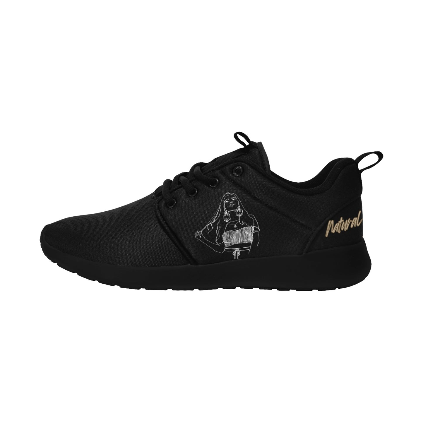Natural Woman THINKING (WL) BLACK w/ Black Sole Sneakers