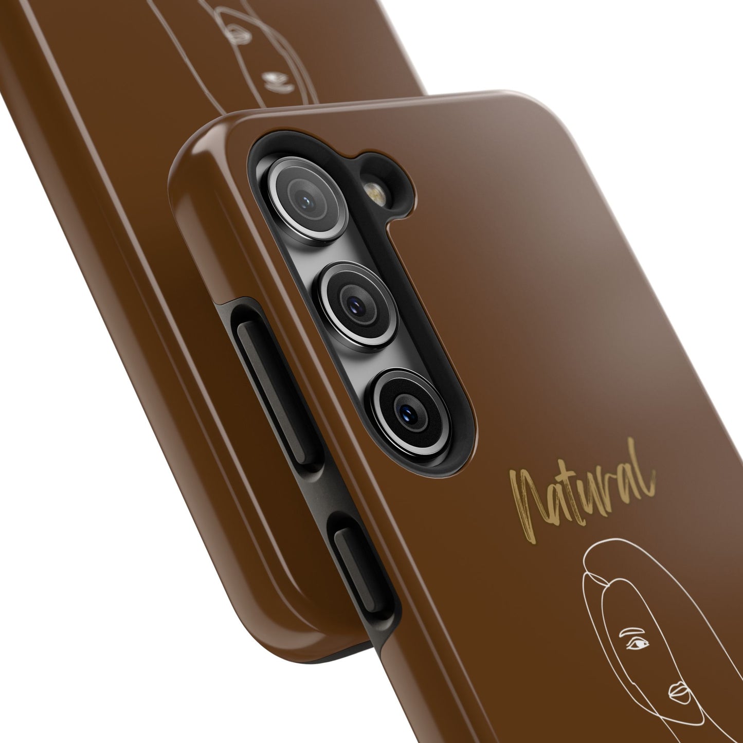 Natural Woman Covered Eye (WL)Tough Phone Cases BROWN
