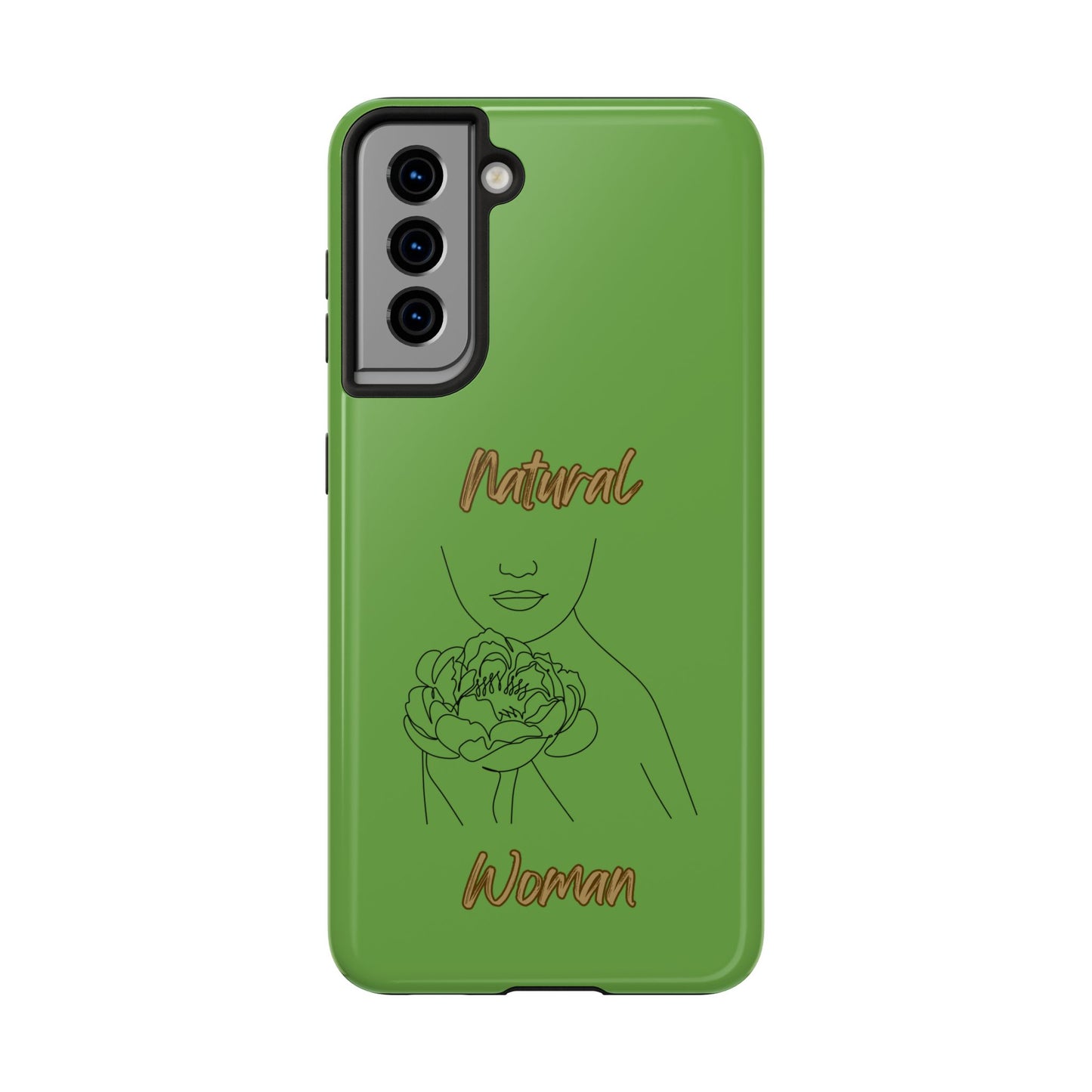Natural Woman Kissed Flower (BL)Tough Phone Cases GREEN
