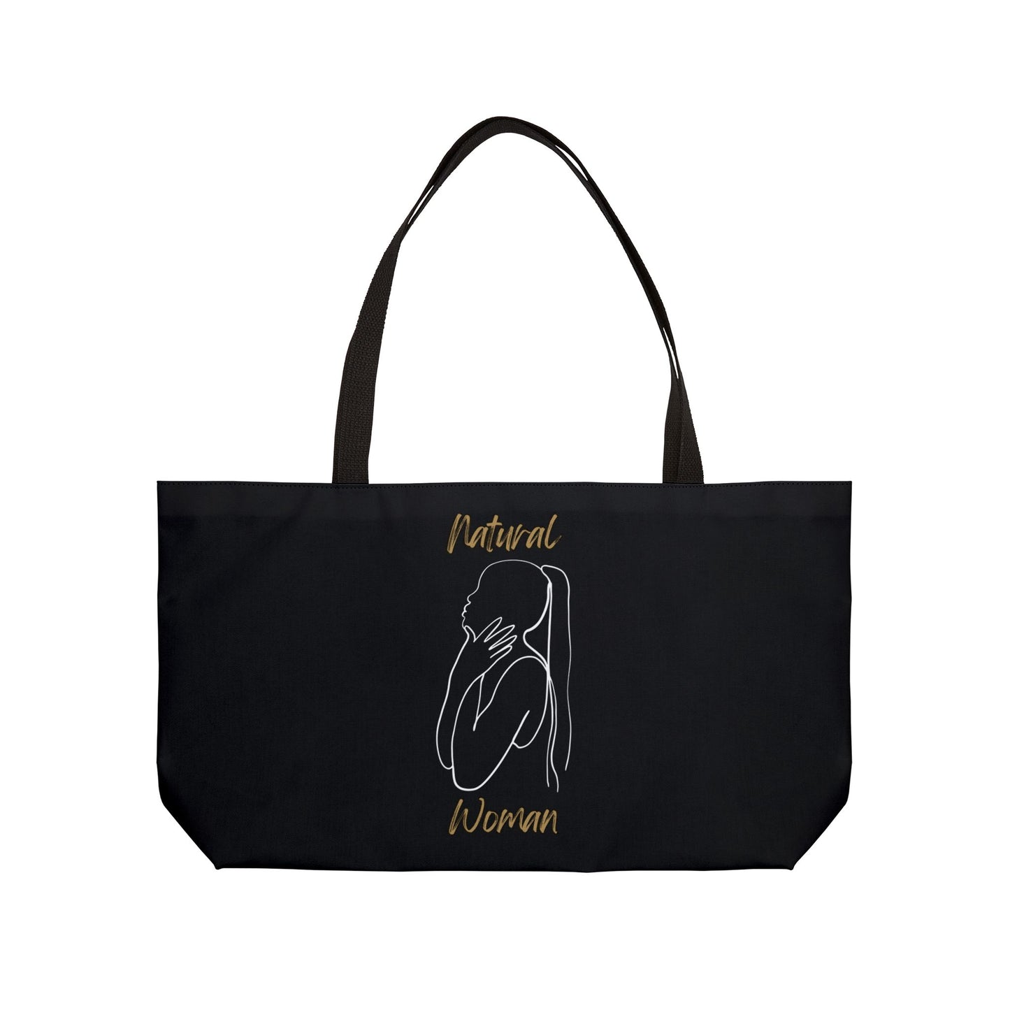 Natural Woman Ponytail (WL) Weekender Tote Bag BLACK