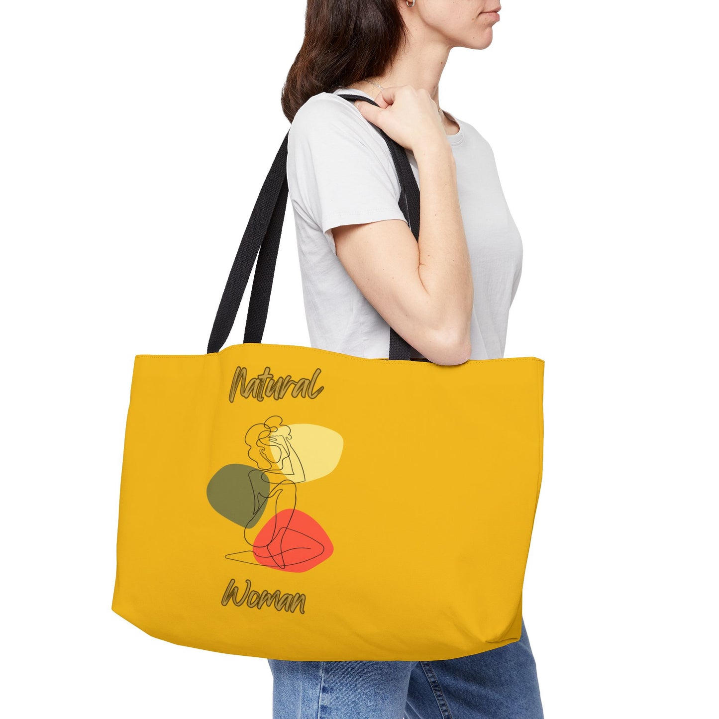 Natural Woman Colorful Pose (BL) Weekender Tote Bag YELLOW