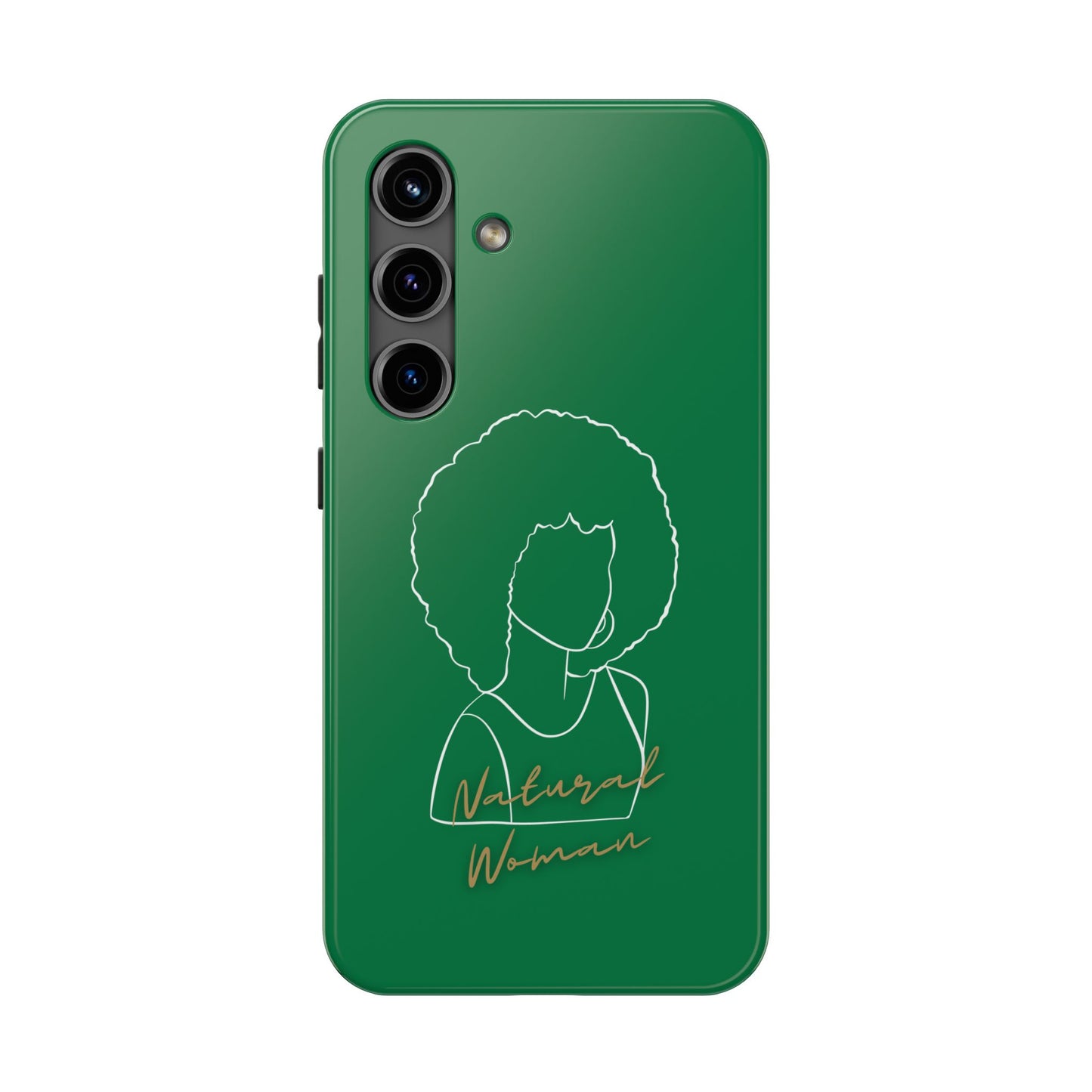 Natural Woman Afro (WL)Tough Phone Cases DARK GREEN