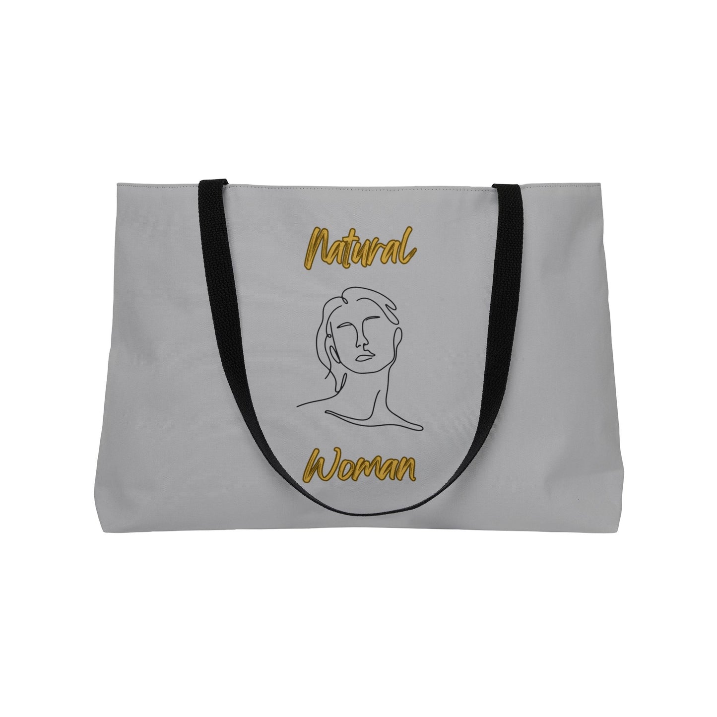 Natural Woman Hello (BL) Weekender Tote Bag LIGHT GREY