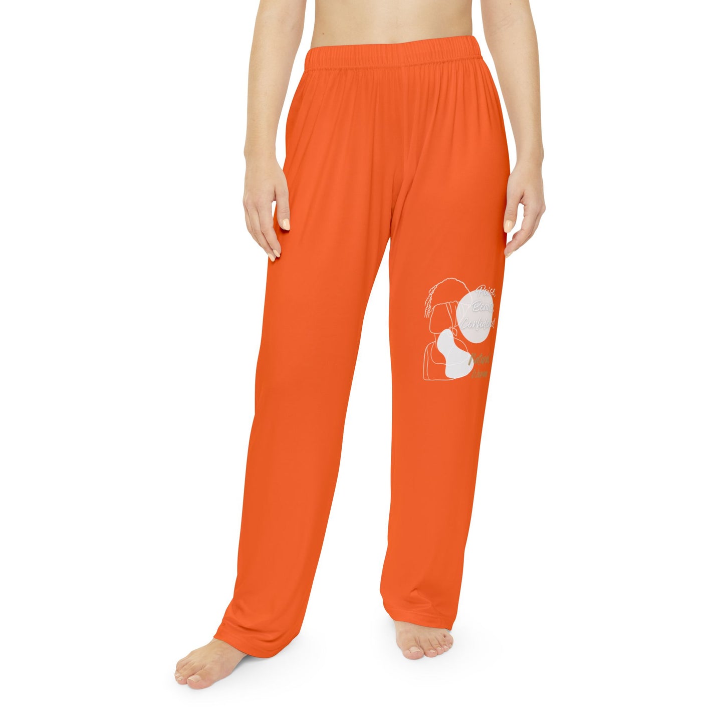 Natural Woman Puff (BL) Women's Pajama Pants ORANGE