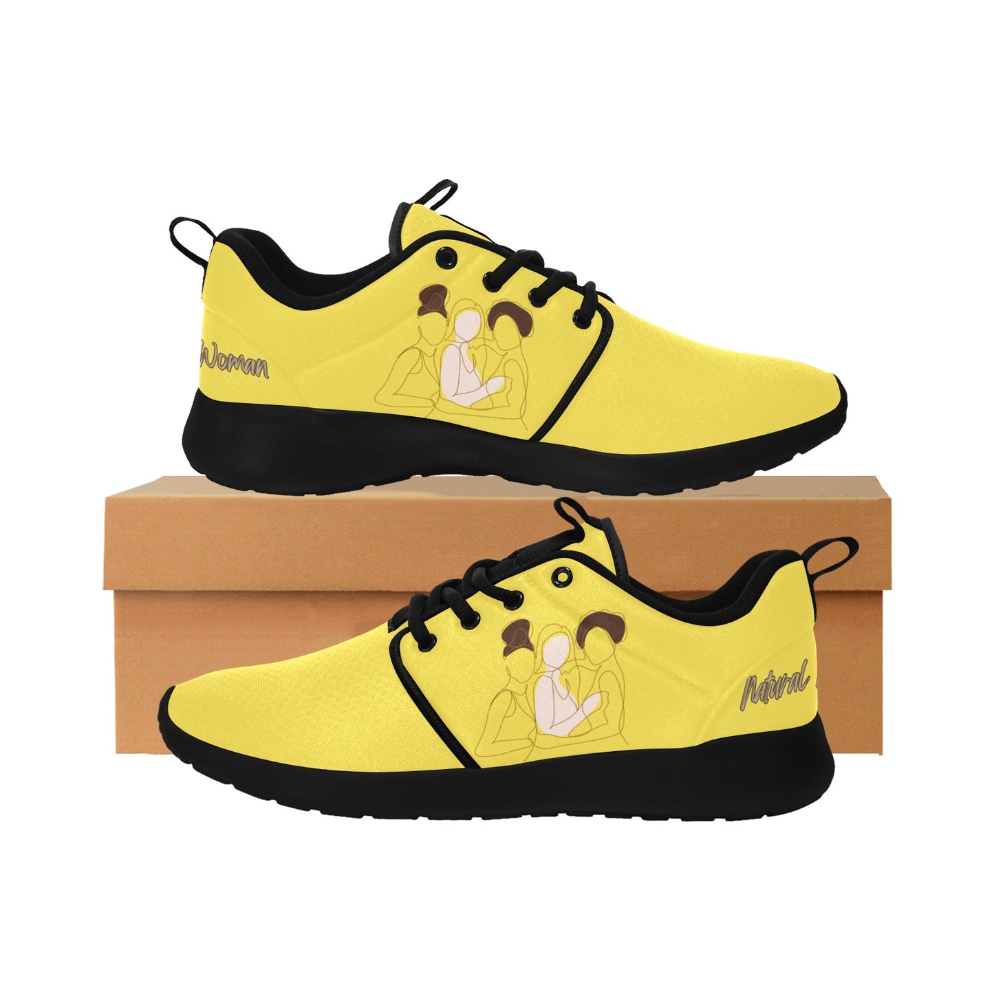 Natural Women FRIENDS (WL) YELLOW w/ Black Sole Sneakers