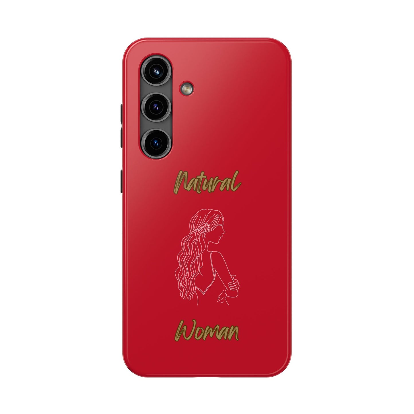 Natural Woman Young Woman (WL)Tough Phone Cases DARK RED