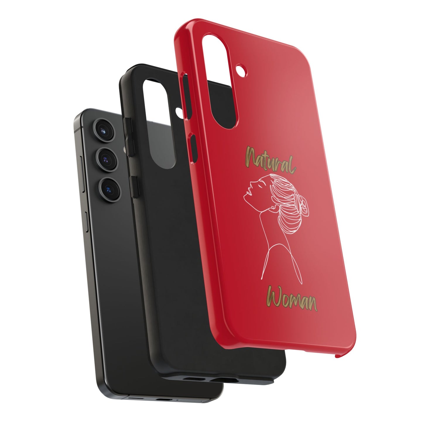 Natural Woman Wet Bun (WL) Tough Phone Cases DARK RED