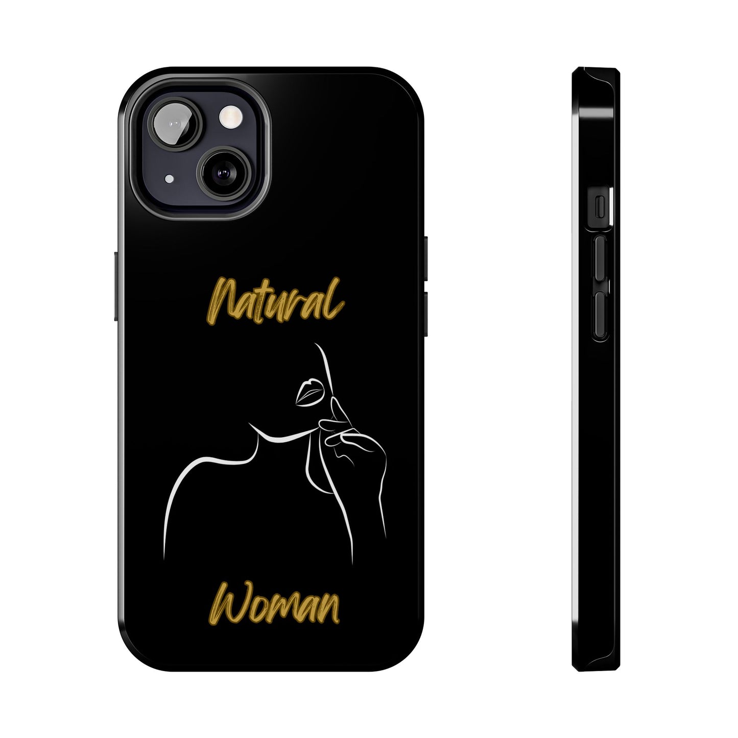 Natural Woman Chin Up (WL)Tough Phone Cases BLACK