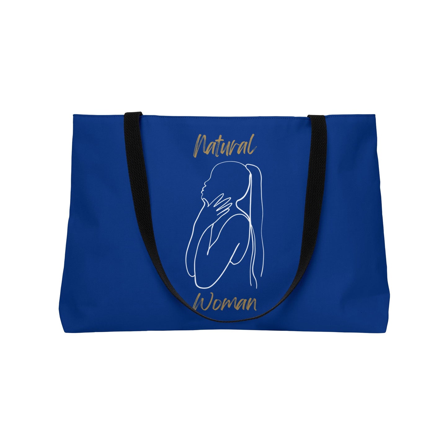 Natural Woman Ponytail (WL) Weekender Tote Bag DARK BLUE