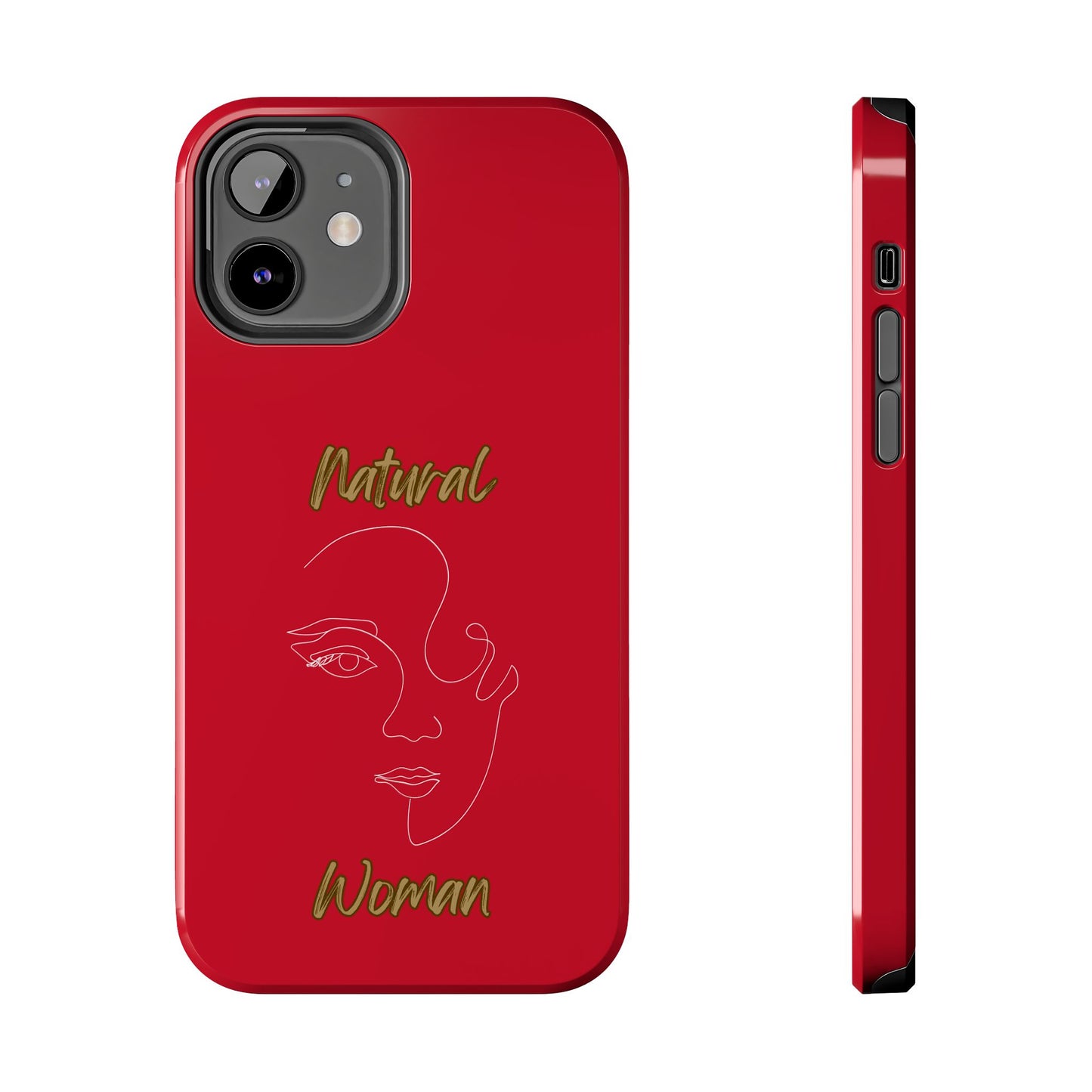 Natural Woman Looking (WL) Tough Phone Cases DARK RED
