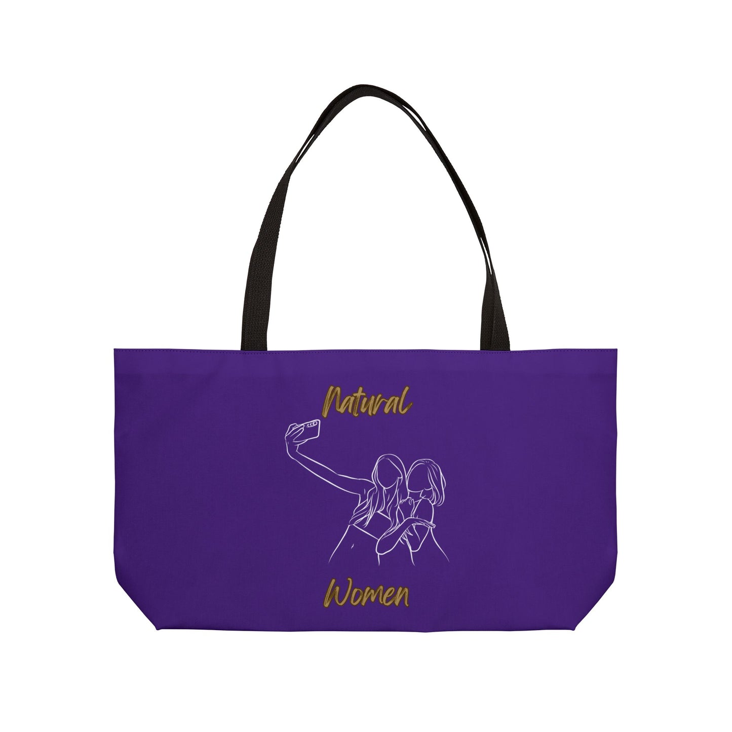 Natural Women Friends Selfie (WL) Weekender Tote Bag PURPLE