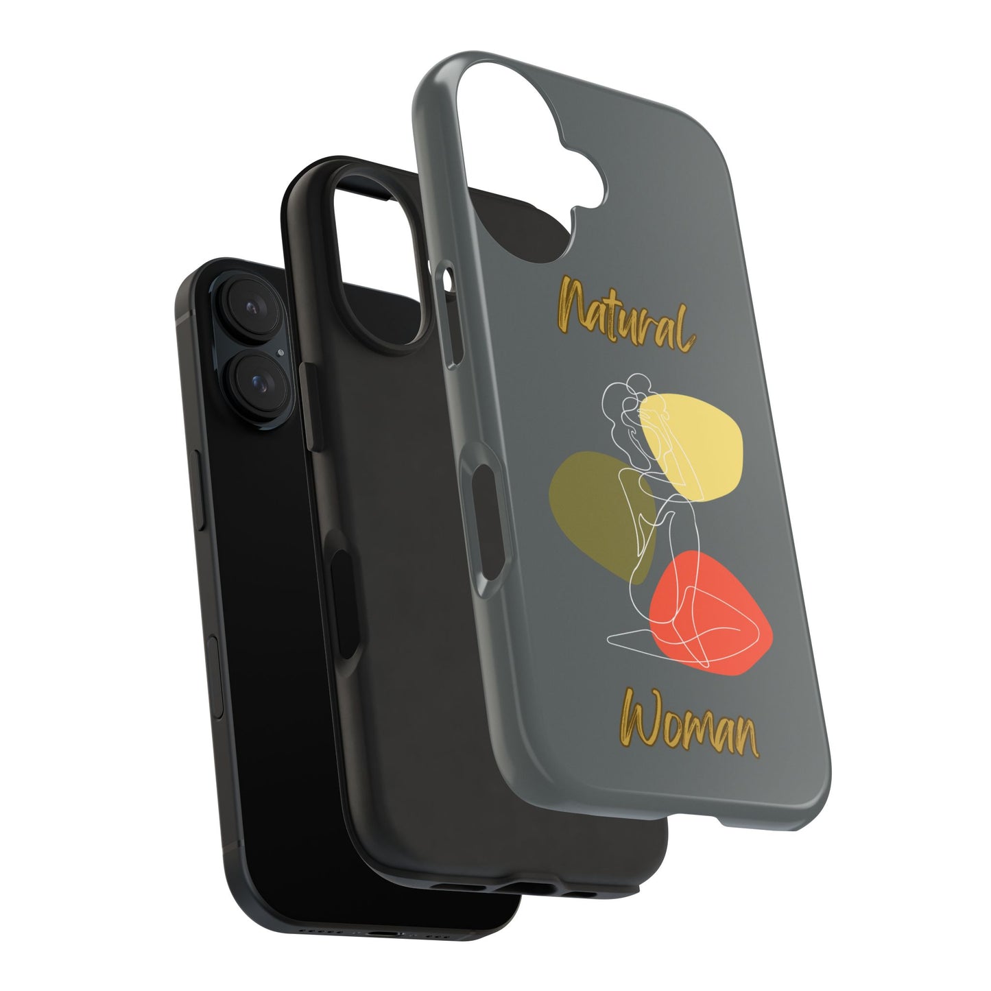 Natural Woman Colorful Pose (WL)Tough Phone Cases DARK GREY