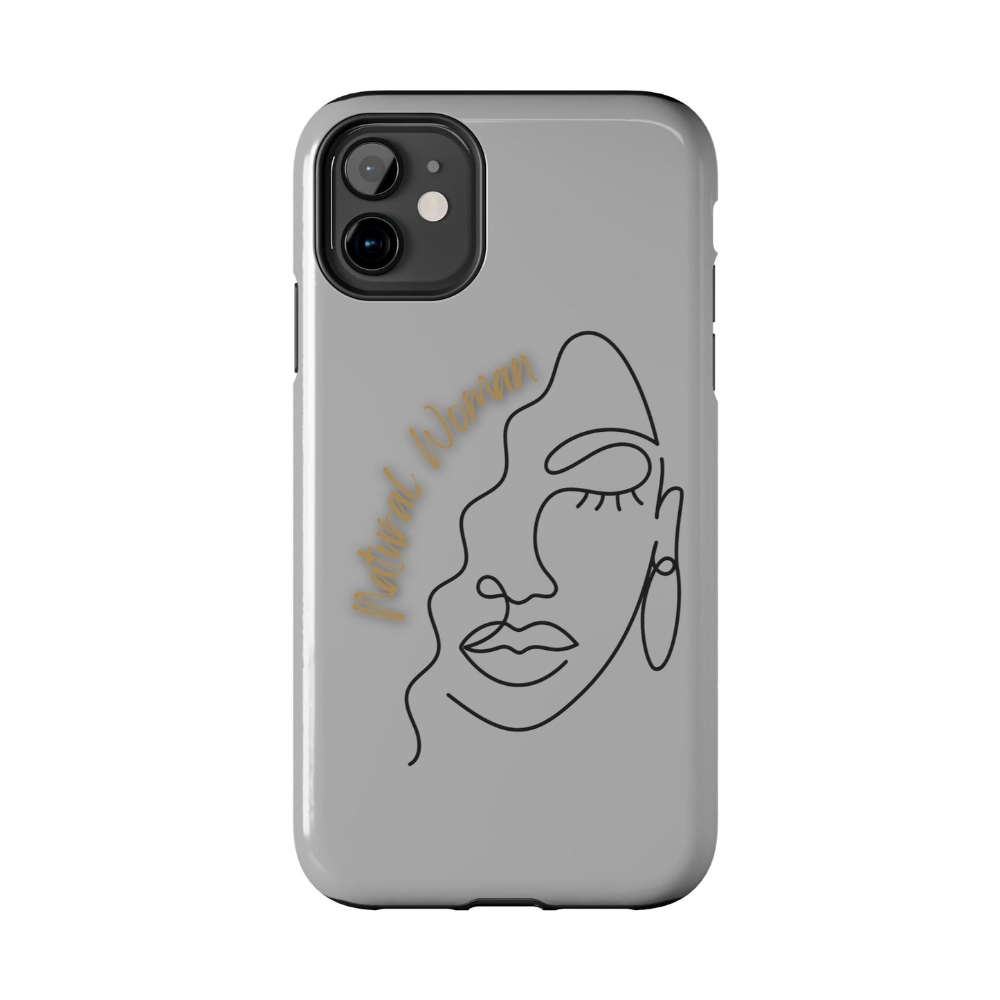 Natural Woman Half Face (BL)Tough Phone Case LIGHT GREY