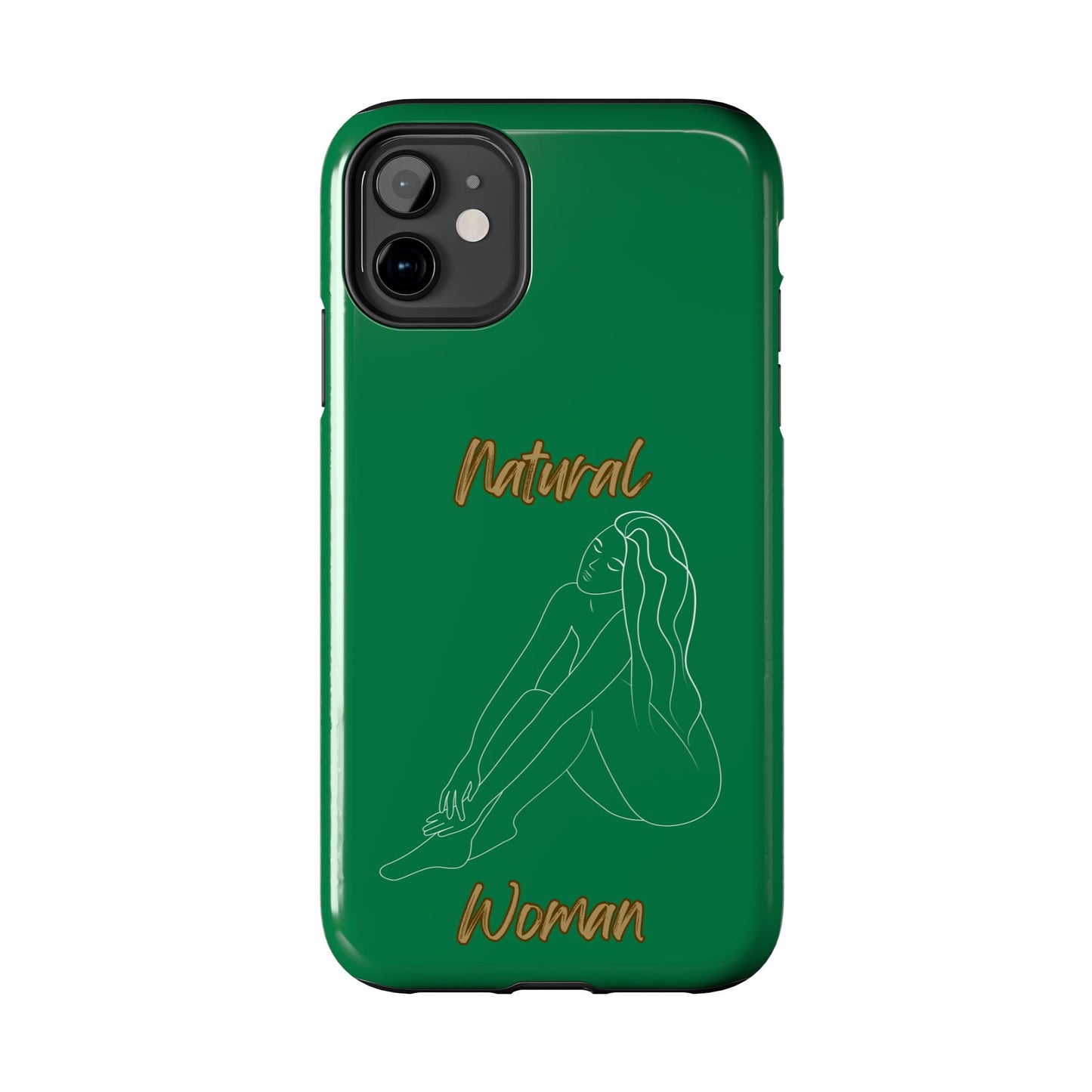 Natural Woman Beauty (WL) Tough Phone Cases DARK GREEN