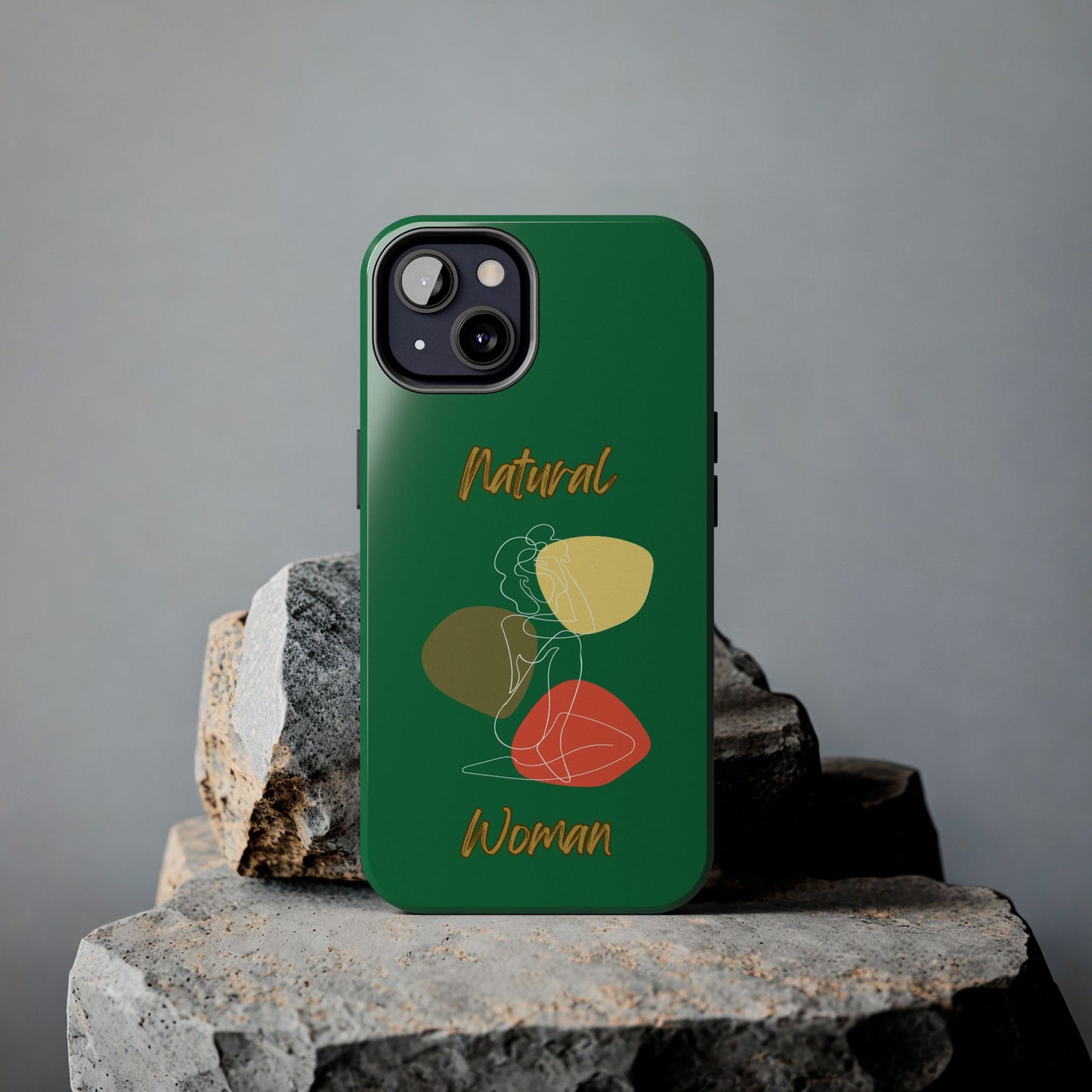 Natural Woman Colorful Pose (WL)Tough Phone Cases DARK GREEN