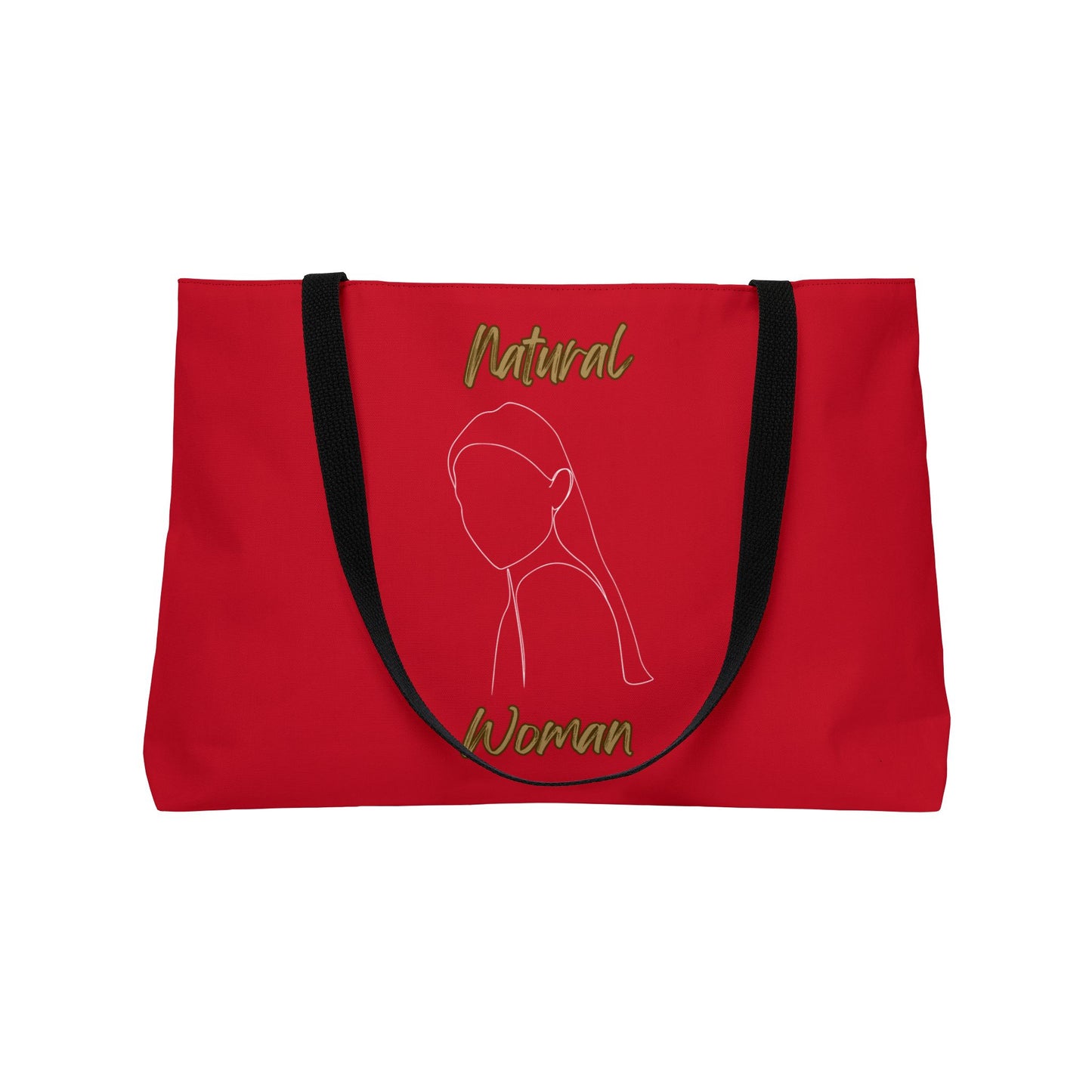 Natural Woman Tilted Look (WL) Weekender Tote Bag DARK RED