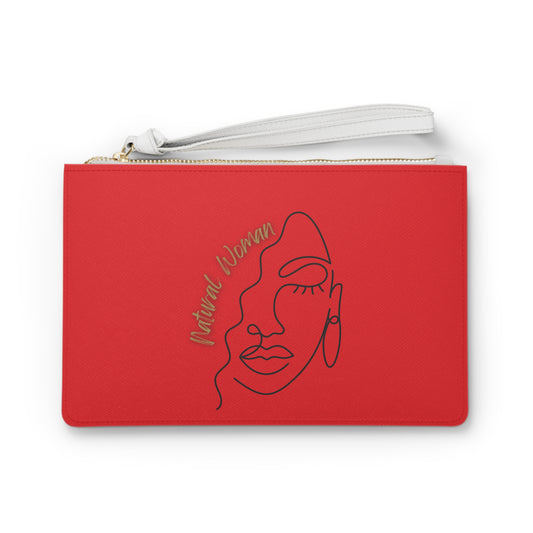 Natural Woman Half Face (BL) Clutch Bag RED
