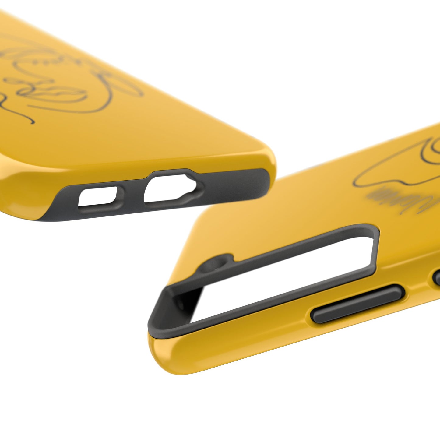 Natural Woman Half Face (BL)Tough Phone Case YELLOW