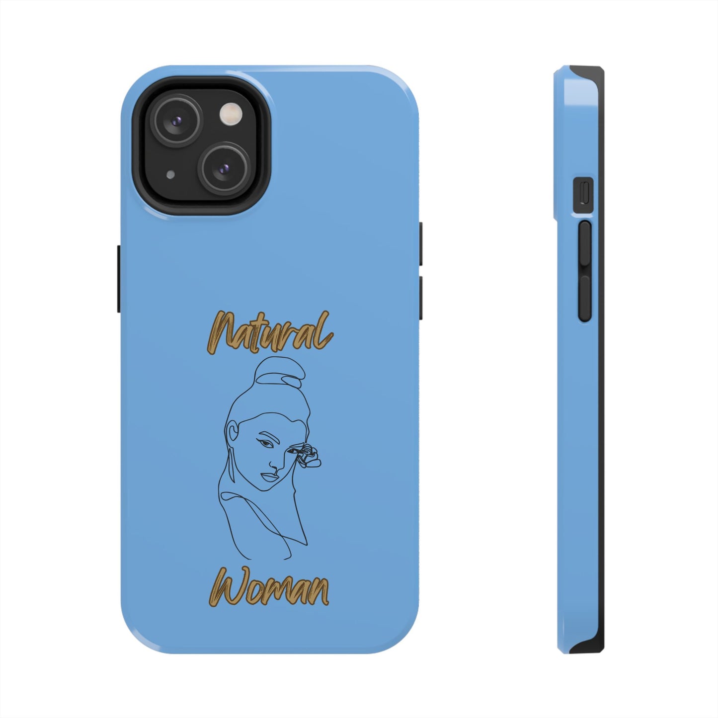Natural Woman Sassy Bun (BL) Tough Phone Cases LIGHT BLUE
